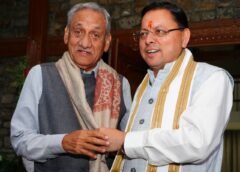 पूर्व मुख्यमंत्री विजय बहुगुणा ने सीएम धामी से की भेंट