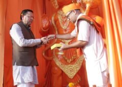 बनबसा में 11 फीट ऊंची हनुमान प्रतिमा का सीएम ने किया अनावरण